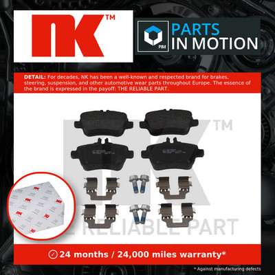Brake Pads Set fits MERCEDES SLK250 R172 Rear 1.8 2.2D 2011 on NK 0064202320 New