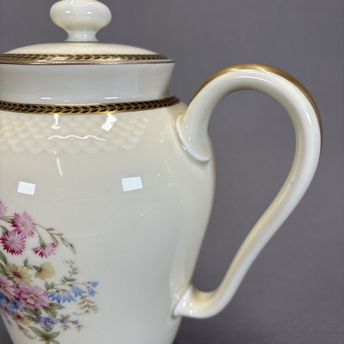 Thomas Ivory Bavaria Coffee Tea Pot 8" Floral Ariadne Laurel US Zone 07182 - Picture 4 of 9