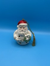 Lenox Light Changing Color Porcelain Christmas Santa Ornament Figurine  MM18 