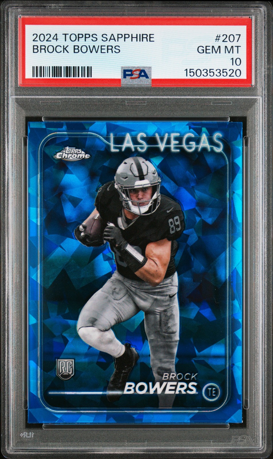 Brock Bowers Topps Chrome Sapphire #207 Base