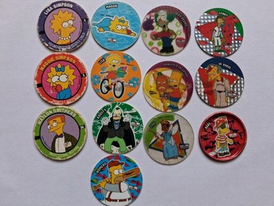 Konvolut 13 Pogs / Tazos Die Simpsons Vintage 1994 SkyCaps & Sabritas 2006 Selten