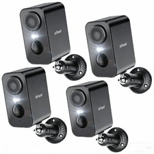 4-Pack ieGeek Security Cameras Wireless Outdoor, 2K Battery Powered WiFi black