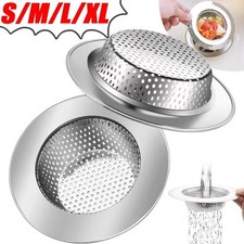 STAINLESS STEEL BATHTUB SINK SHOWER HAIR FOOD CATCHER DRAIN PLUG FILTER STRAINER