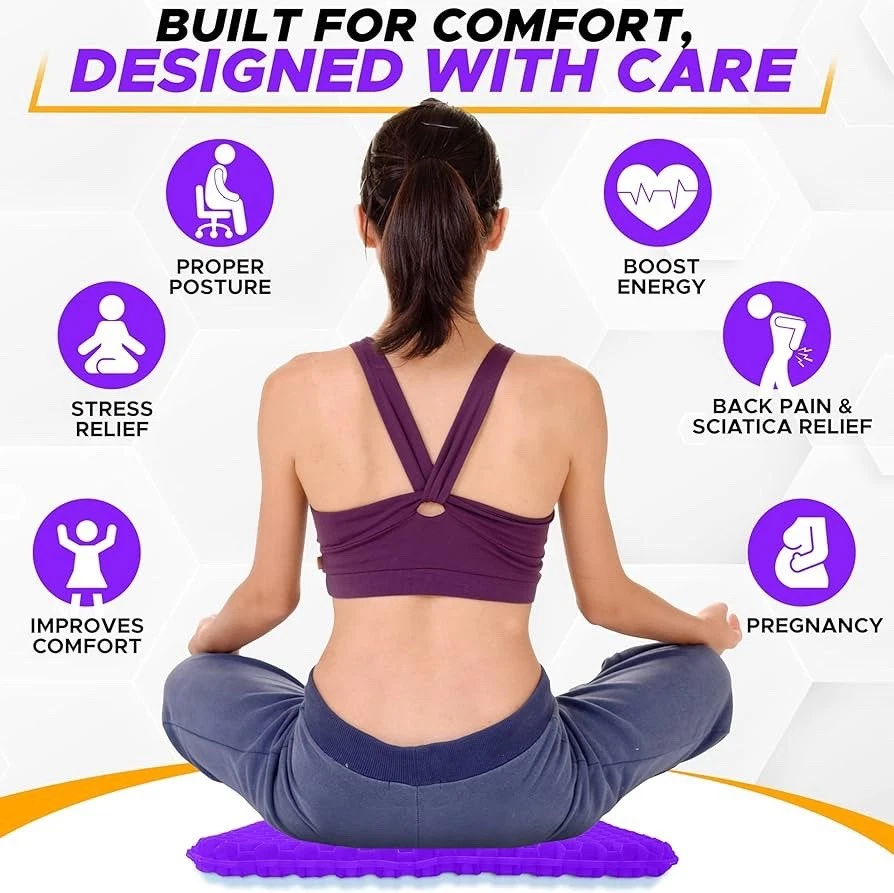 Cojín de asiento de gel EcoNour para sentarse durante mucho tiempo (grande y grueso) - Alivio de presión Foto 2 de 4