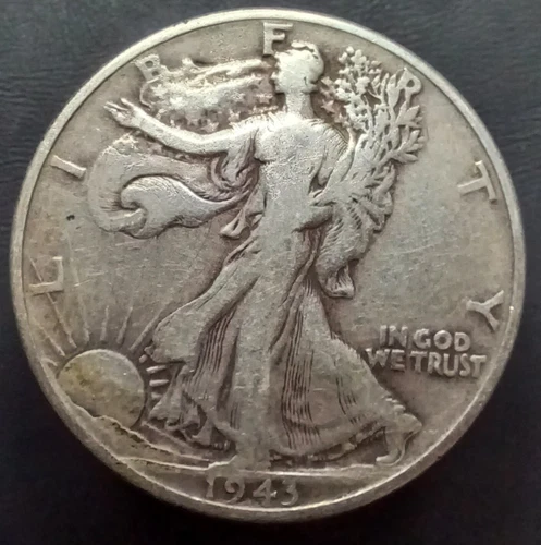 1943 P Walking Liberty Silver Half Dollar in  Very Fine Condition. -#0390