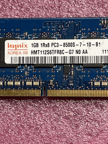 2GB 2x1GB HMT112S6AFR6C-G7N0 AA Hynix 1GB PC3-8500 DDR3-1066MHz non-ECC B1 - Picture 2 of 4