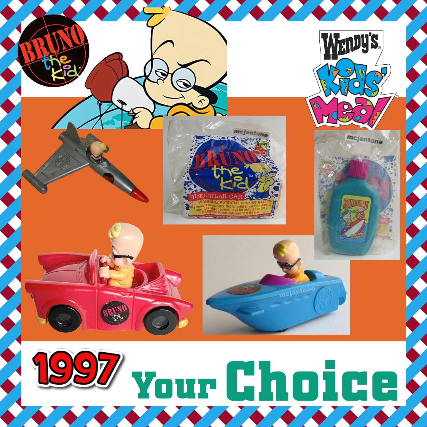 Wendy's 1997 BRUNO THE KID Cartoon BOY SPY Bruce Willis Voice YOUR Toy  CHOICE | eBay