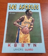 Basketball Art Card Print of Kobe Bryant, Los Angeles Lakers