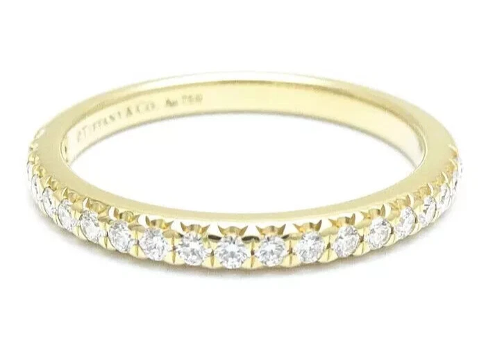 TIFFANY & Co. Soleste® Conjunto de puntas Anillo de diamantes de media eternidad 18kt YG Talla 4 3/4~ Foto 2 de 4