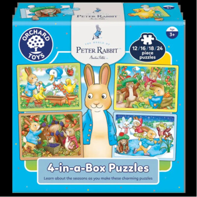 Peter Rabbit �� 4-in-einer-Box Puzzle Brettspiel - Brandneu Versiegelt