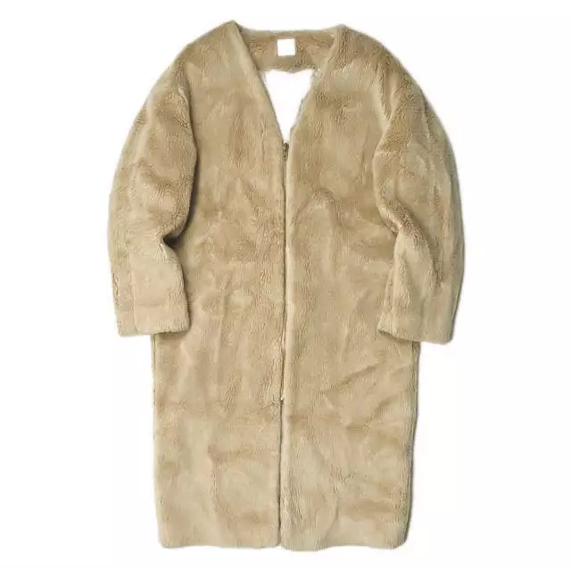 6 ROKU BEAUTY&YOUTH UNITED ARROWS V-NECK FAKE FUR COAT 1625