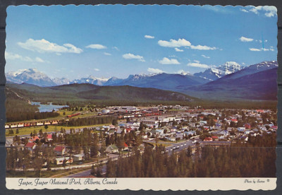 1970s Canada ~ Jasper~ Jasper National Park ~ Townsite View ~ Photo by Sutton