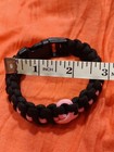 Paracord Cancer Awareness Black Pink Stripe Survival Bracelet Jewelry Statement — photo 9