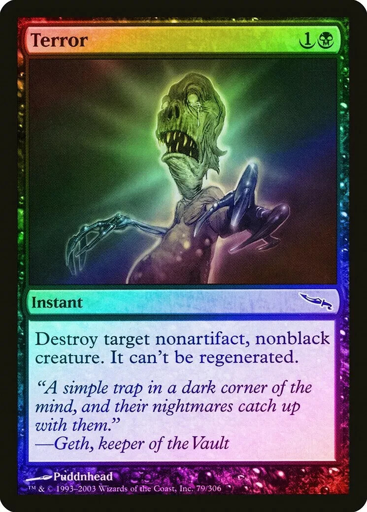 Magic the Gathering TERROR #79/306 Mirrodin Common Black Foil 2003
