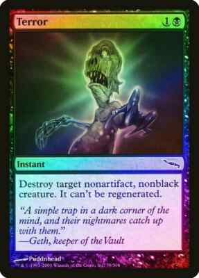 MTG　ミラディンFOILコンプリート306枚セット Magic the Gathering TERROR #79/306 Mirrodin Common Black Foil 2003