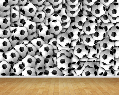 Fußball Bälle Fußball Tapete Feature Wandbild Druck Schlafzimmer Kinder kleisterbar 