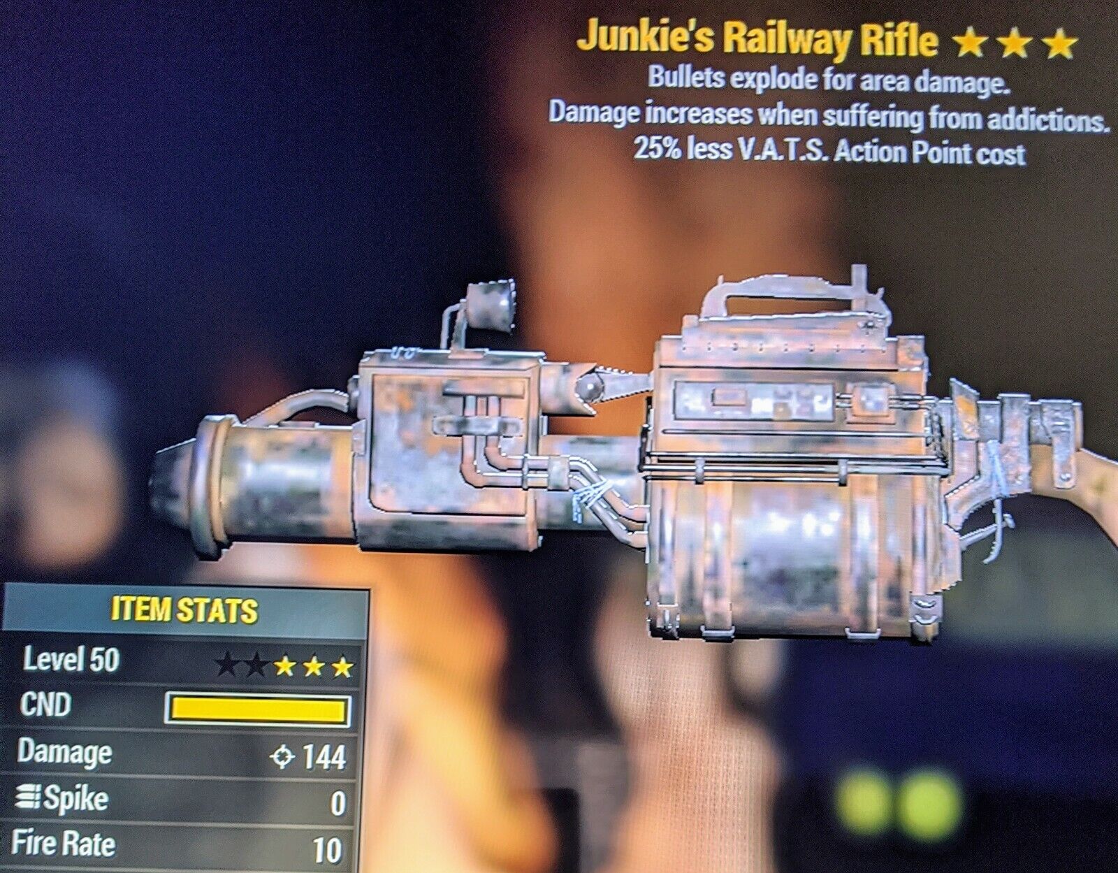 Junkie's Exploding Railway Rifle Fallout Xbox