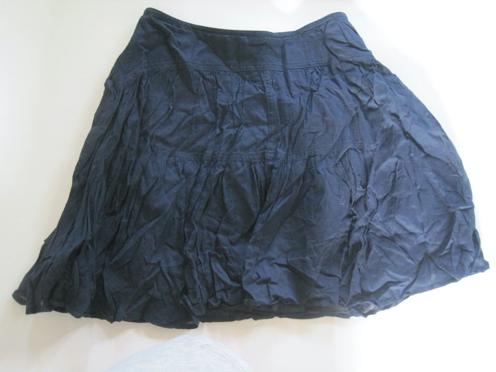 J. Crew Navy Blue Cotton Skirt Size O