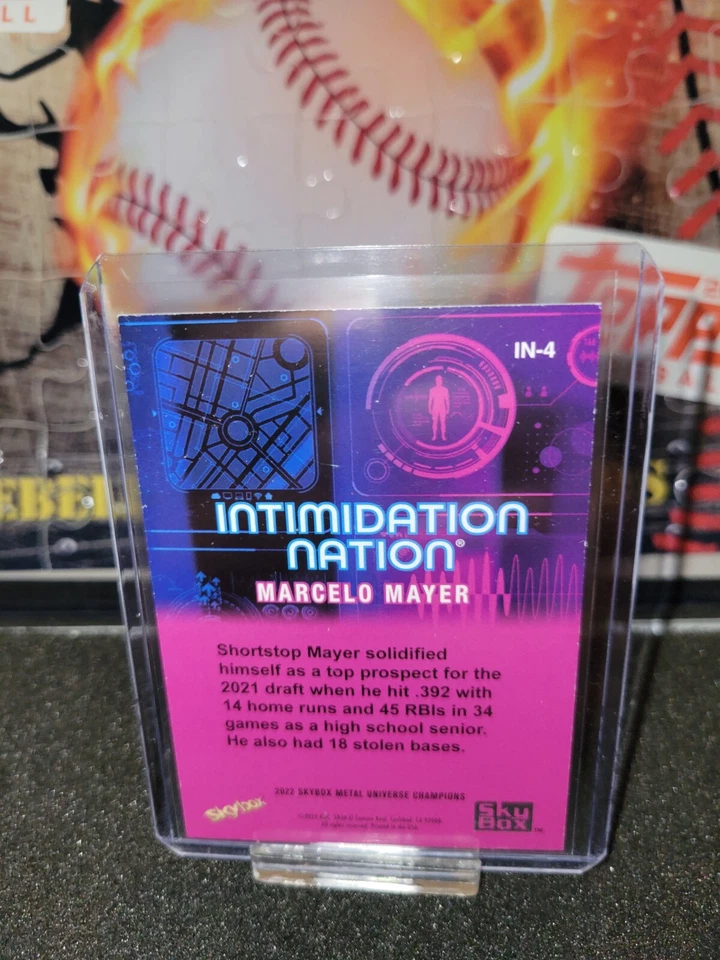 2022 Skybox Metal Universe Champions Intimidation Nation Marcelo Mayer #IN-4 - Image 3 of 3