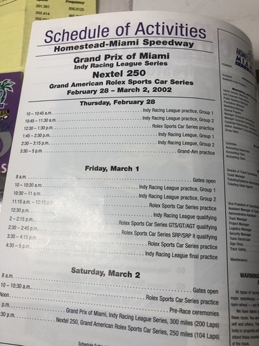 Grand Prix of Miami 20th Anniversary Offical Souvenir Program 2002 W/ Ticket - Bild 7 von 18