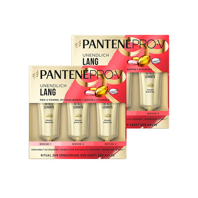 2 x Pantene Pro-V Power Booster Haarpflege Ampullen Unendlich Lang je 3 x 15 ml