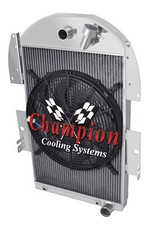 1934 1935 1936 Chevrolet Pu Truck 3 Row Alliant Radiator V8 Eng W 16 Fan
