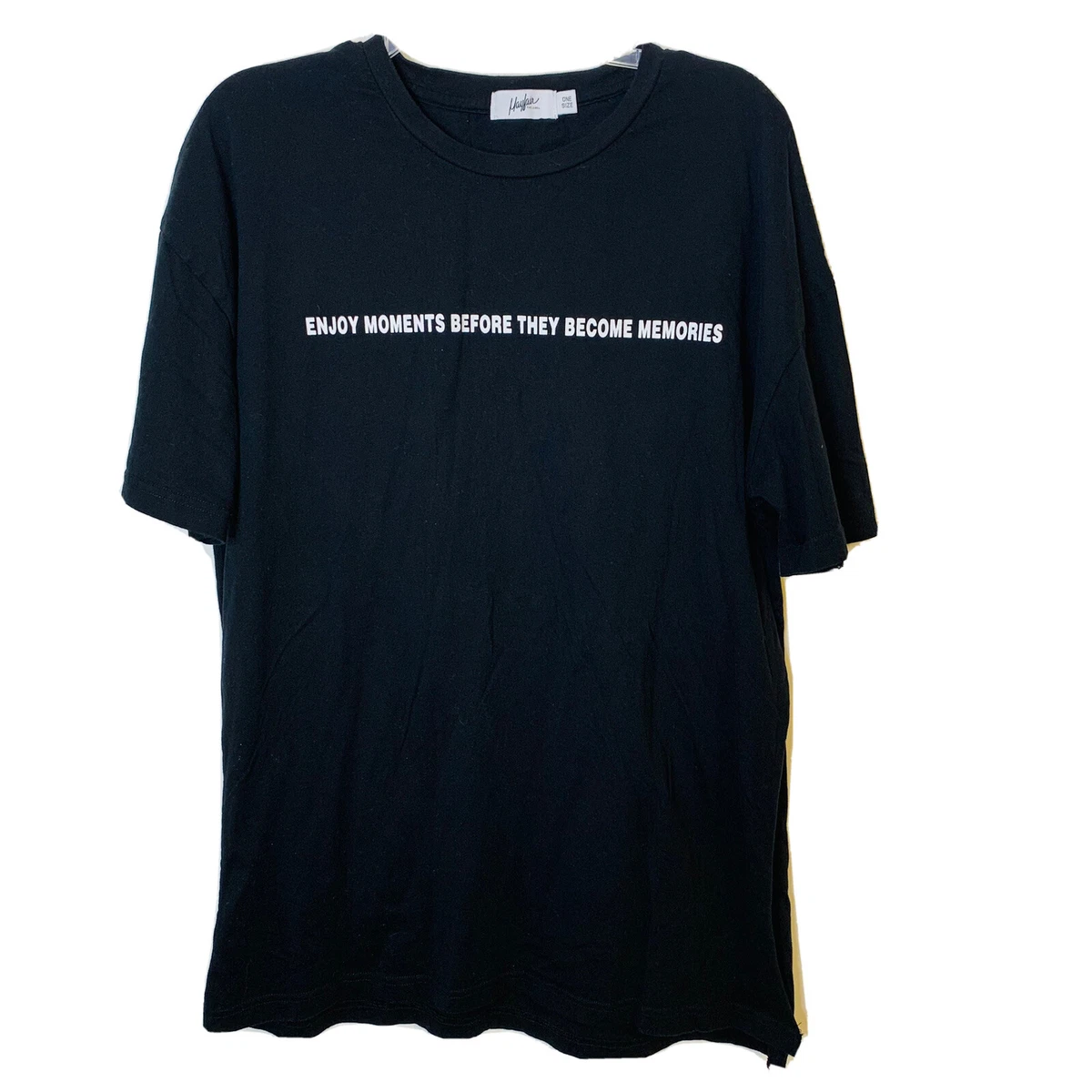 Mayfair The Label T shirt One Size Black Side Slit Nostalgia