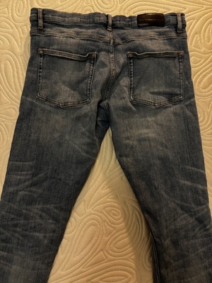 Jeans The Kooples Homme - Taille 31 (M) - Coupe Slim Fit Bleu Vintage - Boutons Délavés, Détail Luxe Rare