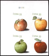 US, #4727-30 Apples plate block, 4 33c, 2013, MNH