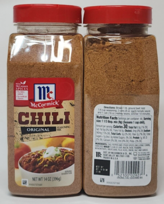 (2 Ct) McCormick Original Chili Seasoning Mix 14 oz Shaker Bottle