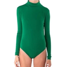J.B. Bloomers Kelly Green Long Sleeve Leotard Bodysuit Adult M Style #9310