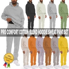 Unisex Hoodie Casual Hooded Solid Pocket Slim Fit Sweatshirts Pullover Set