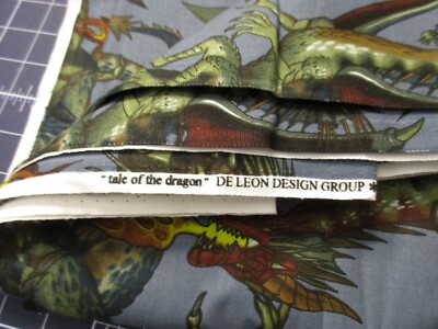 Alexander Henry Cotton Fabric Tale of the Dragon Large Directional Print 1 Yard