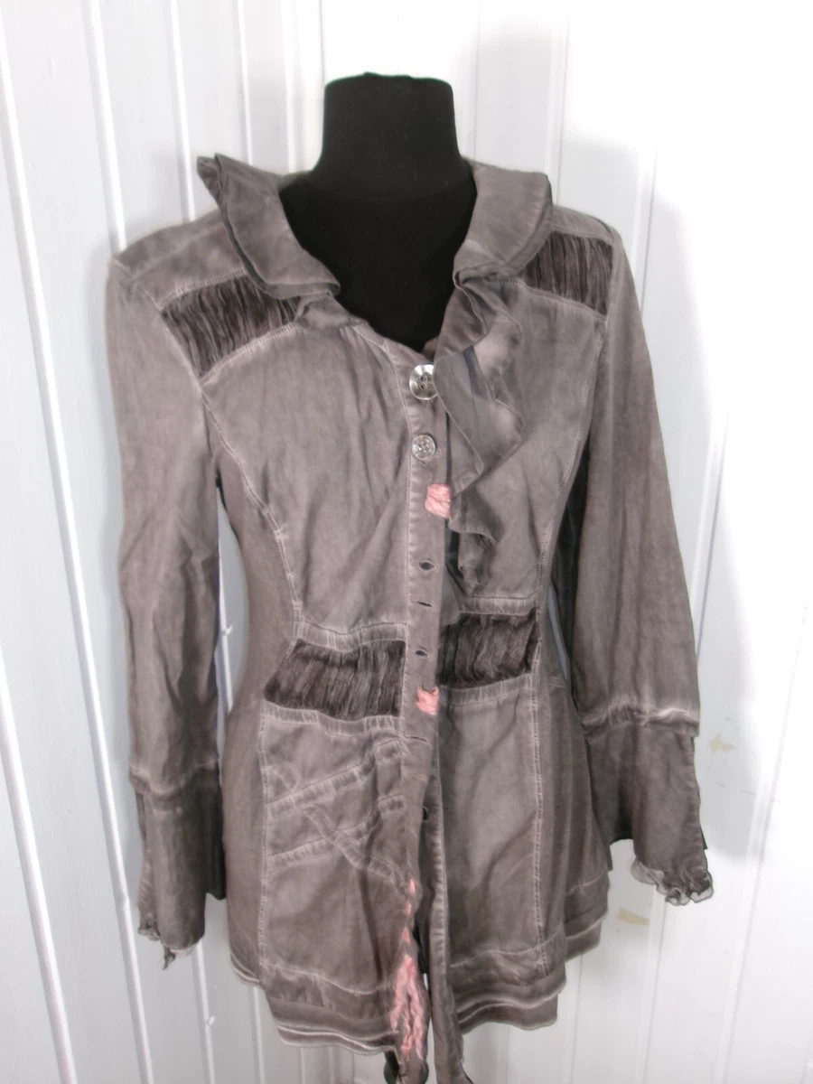 Elisa Cavaletti Taille 40 👕 Superbe veste manteau écru femme coton