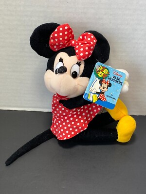 NEW VINTAGE APPLAUSE DISNEY 14650 VASE HUGGERS MINNIE MOUSE 10'' PLUSH DOLL
