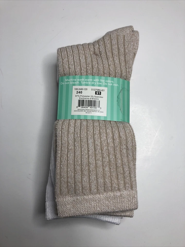 Falls Creek Crew Socks 3-Pairs Super Soft - Image 4 of 4