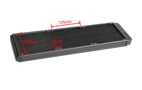 FreezeMod 120 mm 240 mm 360 mm Heizkörper Aluminium G1/4 Gewinde Wasserkühlung schwarz - Bild 10 von 32