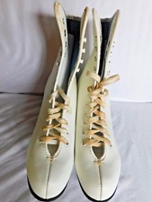 VINTAGE Imperial ICE White Skates Size 9 1/3 Marking on Skates