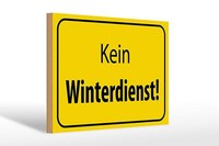 Holzschild Hinweis 30X20 Cm Kein Winterdienst Warnschild Deko Schild Wooden Sign