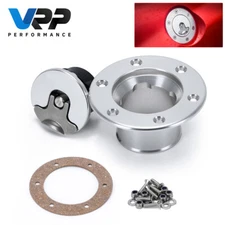 6-Bolt Billet Fuel Filler Neck Cap - Universal Flush Mount, 35.5mm Diameter