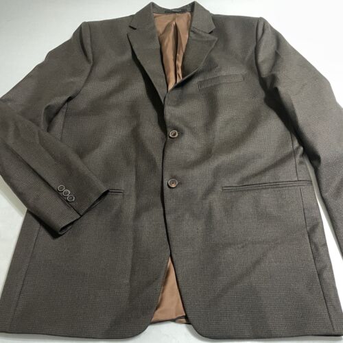Studio Suits Sports Blazer Mens 44R Hand Crafted England Caccioppoli Brown Check - Afbeelding 1 van 12