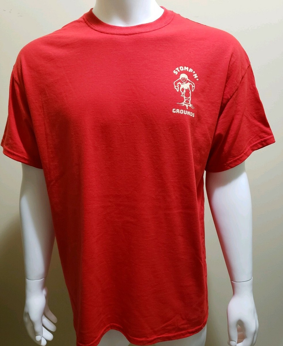 STOMP'N'GROUNDS New Designer Men T Shirts in Red/Cream US XL