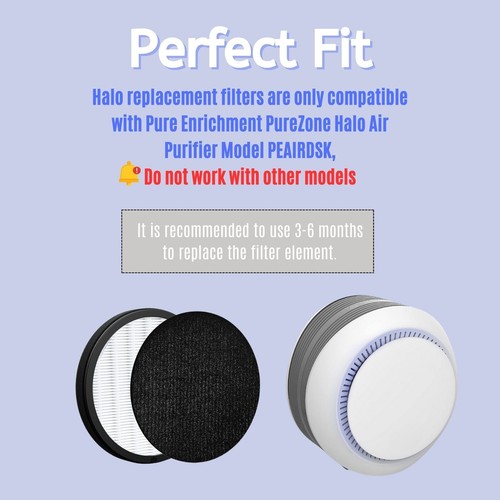 Nispira Replacement Filter for Pure Enrichment PureZone Halo Air Purifier, 5 Pks - Bild 3 von 6