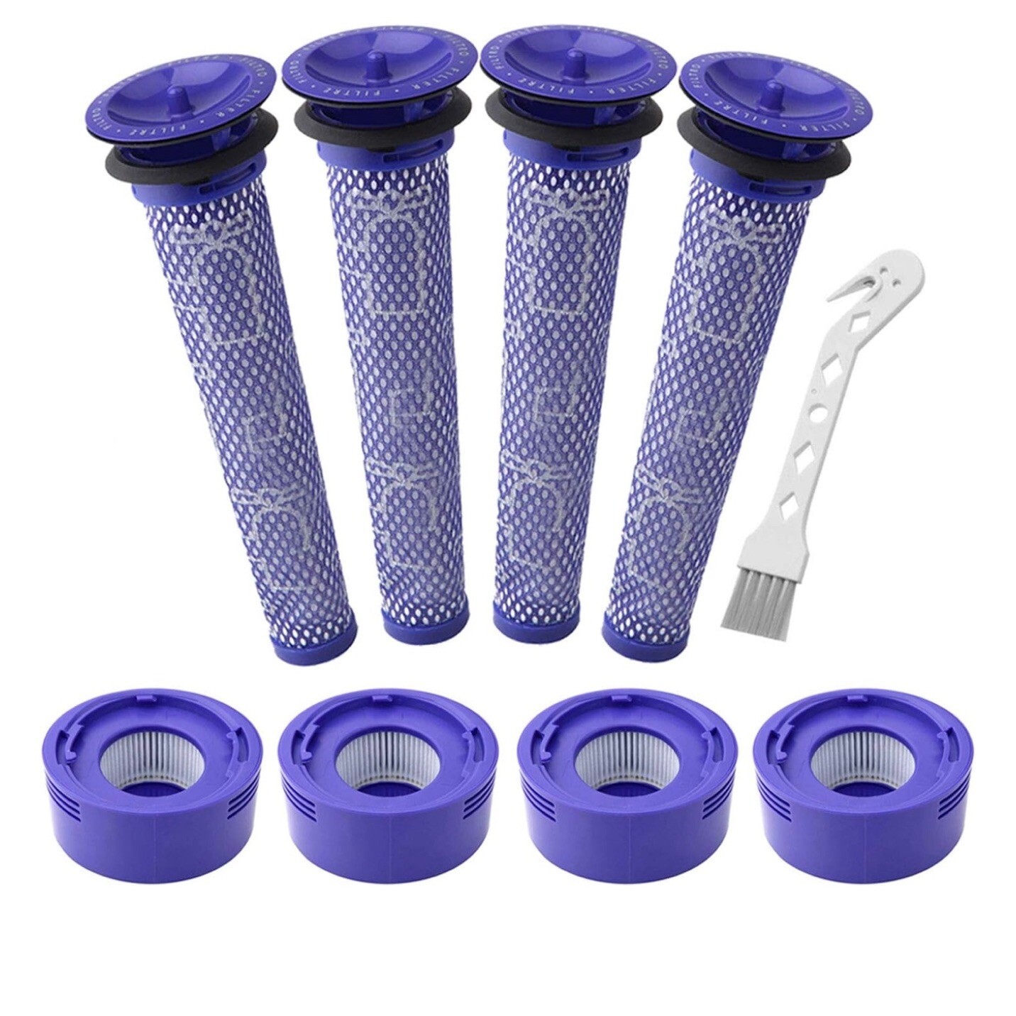 Dyson V10 SV12 Vacuum Washable Filters Replacement Set with Cleaning Brush-image
