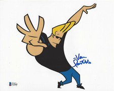 VAN PARTIBLE - JOHNNY BRAVO CREATOR - SIGNED 8X10 PHOTO 2 PROOF BECKETT COA BAS 