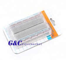 2PCS Mini Universal Solderless Breadboard 400 Contacts Tie-points Available A3GS