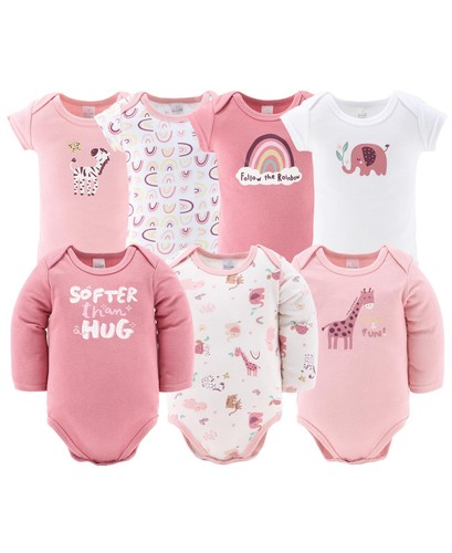 Rainbow Safari 23 Piece Newborn Baby Girl's 100% Cotton Layette Gift Set - Picture 2 of 8