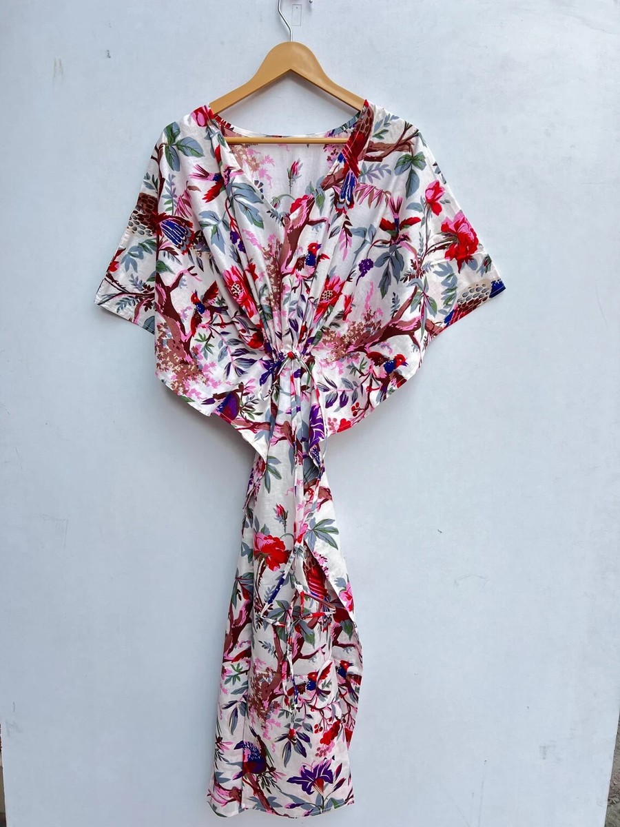 100 cotton kaftan dress Magic Bedding 100% Cotton Kaftan Maxi Dress Lightweight Bohemian Style, Adult Unisex, Size: One size, Beige