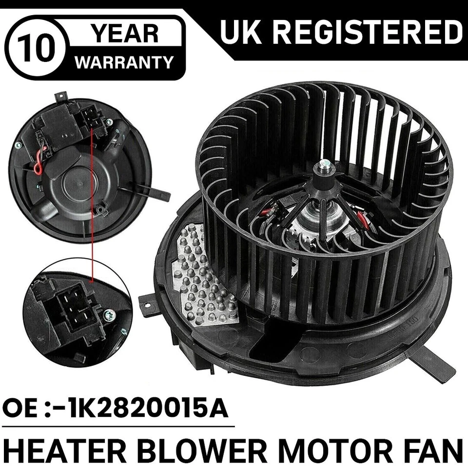HEATER BLOWER MOTOR FAN FOR SEAT ALHAMBRA ALTEA LEON 1P1 TOLEDO MK3 1K2820015A - Image 2 of 4