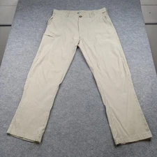 UB Tech Pants Mens 36x32 Khaki Nylon Spandex Lightweight Stretch Casual